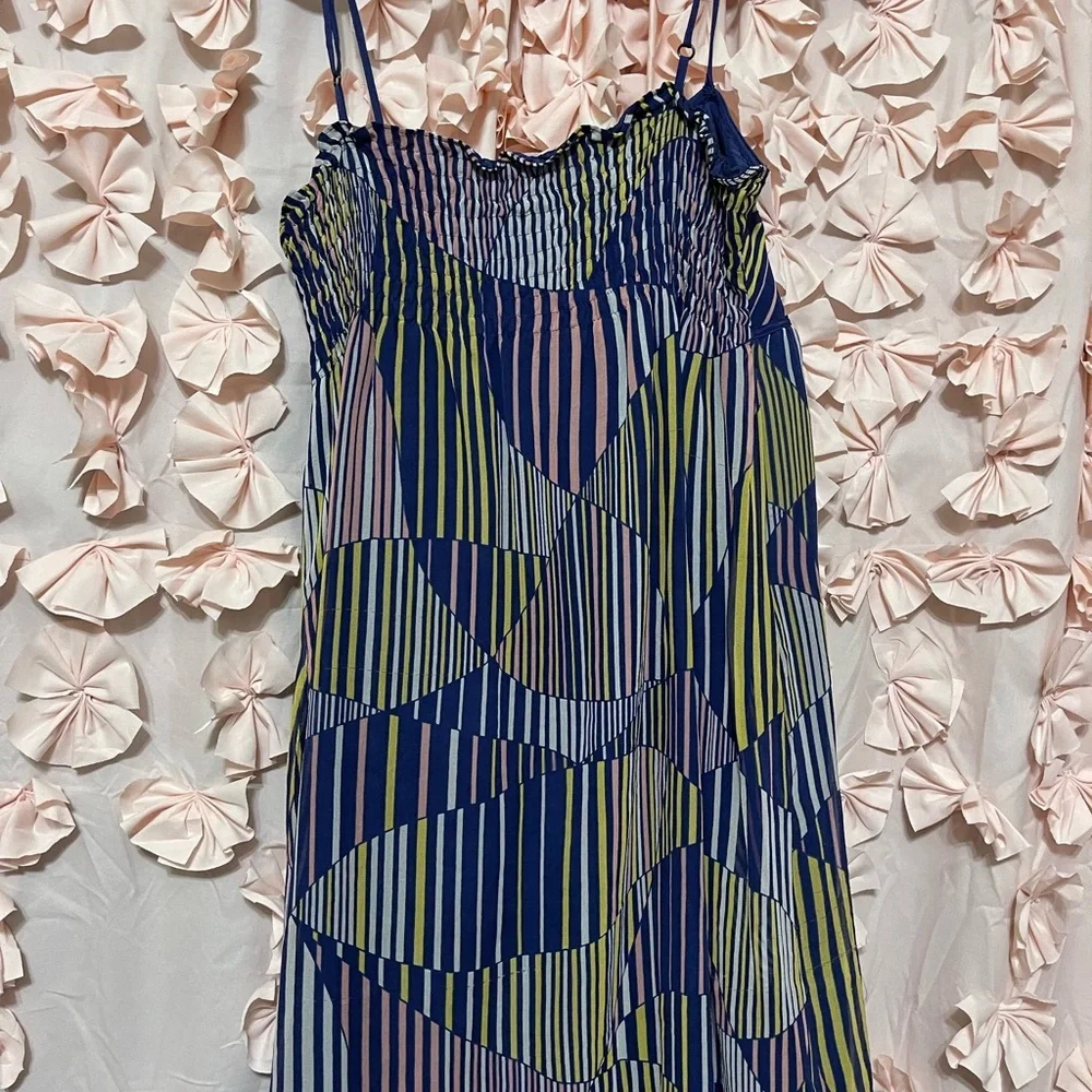 Yumi Kim Blue & Yellow Mini Dress Size M | Rare Designer Sample Y2K